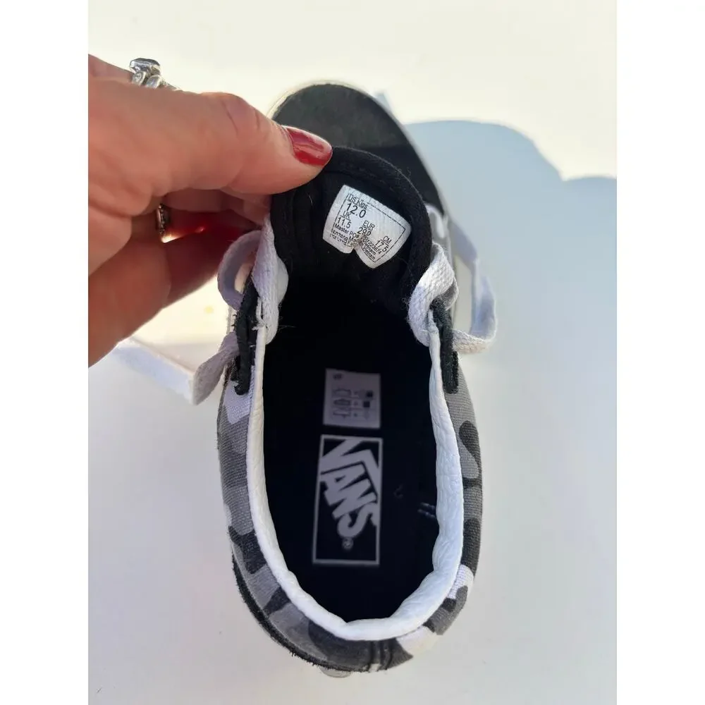Vans Old Skool Low Top Camo Black Toddler Sneaker 12